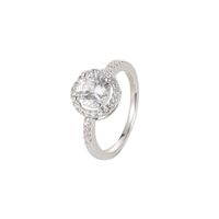 Micro Inlaid Zircon Romantic Couples Handmade Crystal Zircon Ring Fashion Ring Wholesale sku image 1