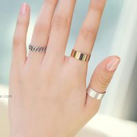 Korean Fashion Three-piece Ring Couple Models Alloy Chain Ring Wholesale sku image 1