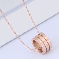 Fashion Exquisite And Simple Circle Titanium Steel Sweet Ol Female Necklace main image 1