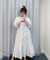 British Style Commute Embroidery Zipper Patchwork Flower Maxi Long Dress main image 3