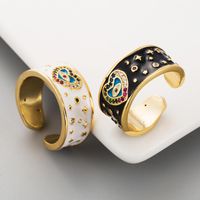 New Ring Accessories Copper Micro Inlaid Zircon Ring 18k Gold Plated Ring main image 5