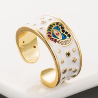 New Ring Accessories Copper Micro Inlaid Zircon Ring 18k Gold Plated Ring main image 6
