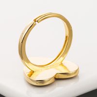 New Fashion Copper Micro Inlaid Colored Zircon Open Heart Ring main image 5