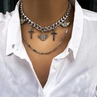 Hip-hop Necklace Cross Multi-layer Women's Suit Necklace main image 1