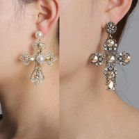 Cross Diamond Earrings Cheap Wholesales Yiwu Fashion Suppliers China main image 1