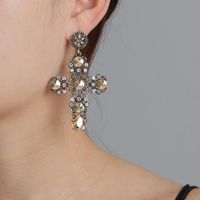 Cross Diamond Earrings Cheap Wholesales Yiwu Fashion Suppliers China main image 6