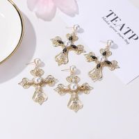 Cross Diamond Earrings Cheap Wholesales Yiwu Fashion Suppliers China main image 3