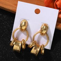 New Fashion Simple Ring Earrings Alloy Plating Earrings Wholesale main image 3
