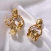 New Fashion Simple Ring Earrings Alloy Plating Earrings Wholesale main image 5