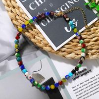 New Fashion Holiday Style Necklace Printed Handmade Beaded Jewelry main image 3