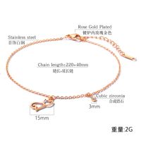 Korean Cute Cat Anklet Hollow Titanium Steel Plated Rose Gold Anklet Girlfriends Feet Jewelry main image 6