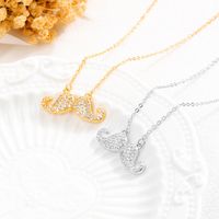 New Micro Zircon Bearded Necklace Women Fashion Copper Plated Gold Ladies Necklace main image 4