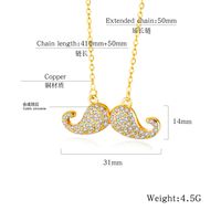 New Micro Zircon Bearded Necklace Women Fashion Copper Plated Gold Ladies Necklace main image 6