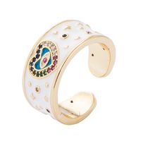 New Ring Accessories Copper Micro Inlaid Zircon Ring 18k Gold Plated Ring sku image 1