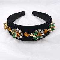 Hair Band Wide Side Simple Baroque Rhinestone Headband For Women Korean Pressure Hair sku image 1