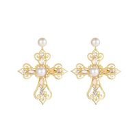 Cross Diamond Earrings Cheap Wholesales Yiwu Fashion Suppliers China sku image 4