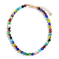 New Fashion Holiday Style Necklace Printed Handmade Beaded Jewelry sku image 1