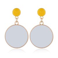Fashion Metal Contrast Round Exaggerated Earrings Wholesale sku image 2