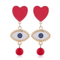 Yi Wu Jewelry New Fashion Metal Wild Devil's Eye Earrings Wholesale main image 3