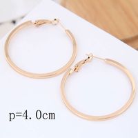 40mm Boutique De Moda Coreana De Metal Simple Y Suave Personalidad Stud Aretes main image 1