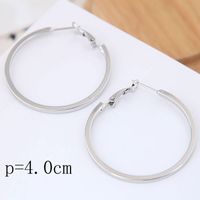 40mm Boutique Korean Fashion Metal Simple And Smooth Personality Stud Earrings main image 3