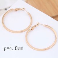 40mm Boutique Korean Fashion Metal Simple And Smooth Personality Stud Earrings sku image 2