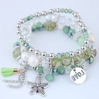 Fashion Metal Starfish Wild Multi-layer Hanging Bracelet sku image 3