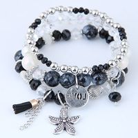 Fashion Metal Starfish Wild Multi-layer Hanging Bracelet sku image 2