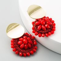 Nihaojewelry Explosion Flower Earrings Alloy Hand Beaded Boho Valentine Wholesales Fashion main image 1
