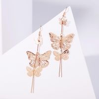 Nihaojewelry Simple Korean Hollow Butterfly Gold Earrings main image 3