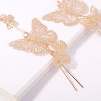 Nihaojewelry Simple Korean Hollow Butterfly Gold Earrings main image 5