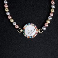 Fashion Bracelet Simple 26 Letter Jewelry Gift Souvenir 18k Ball Woven Bracelet Wholesale main image 4