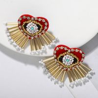 Même Produit Sur Le Site Officiel De Mode Creative Exquis Perlé Boucles D'oreilles Croix-frontière Vente Chaude Nouveau À La Mode L'amour Les Yeux Diamant Boucles D'oreilles main image 4