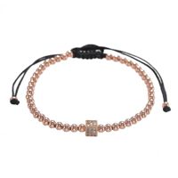 Nihaojewelry Jewelry Fashion Simple Copper Beads Weaving Micro-inlaid Zircon Square Dice Four-color Bracelet Bracelet Men main image 4