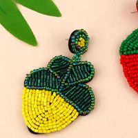 Nihaojewelry Hand-woven Rice Beads Flower Earrings Female Earrings main image 5