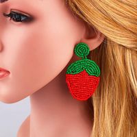 Nihaojewelry Hand-woven Rice Beads Flower Earrings Female Earrings main image 6