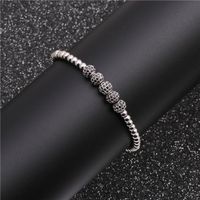 Chaude 6mmzc Noir Zircon Tissé Bracelet De Cuivre Micro Incrusté Zircon Perles Bracelet Pour Hommes Et Femmes main image 3