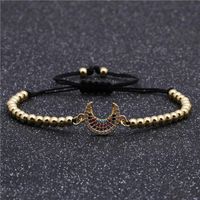 Moda Cobre Micro Incrustaciones Zircon Moon Zircon Moon Pulsera Mujer Pulsera Tejida main image 6