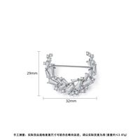 Fashion Korean  New Ladies Copper Inlaid Zircon Crescent-shaped Clothing Wholesale main image 6