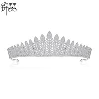 Jinse Huasheng Bandeau Européen Et Américain De Mode Mariée Couronne Cheveux Fermoir Pave Branche Forme Banquet Cheveux Accessoires En Gros Cadeau main image 1