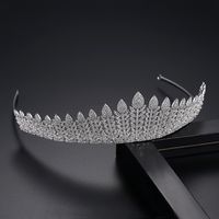 Jinse Huasheng Bandeau Européen Et Américain De Mode Mariée Couronne Cheveux Fermoir Pave Branche Forme Banquet Cheveux Accessoires En Gros Cadeau main image 3