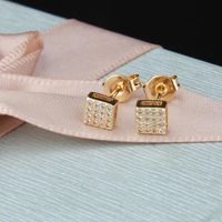 Nihaojewelry New Fashion Copper Plating Small Heart Shaped White Zirconium Color Zirconia Stud Earrings main image 4