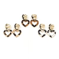 New Love Pendant Horsehair Leopard Patch Heart Earrings Fashion Earrings Women main image 5
