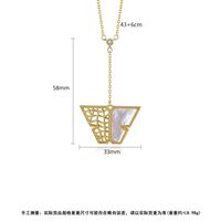 Korean Simple Temperament Hollow Personality Wild Copper Inlaid Zirconium Ladies Necklace Gift Necklace main image 6