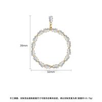 Simple Round Korean Temperament Female Models Copper Earrings With Zirconium Earrings Banquet Earrings main image 6