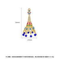 الرجعية الإبداعية جديد النحاس الزركونيوم السيدات الأقراط الطاووس ريشة شرابة الأقراط main image 6