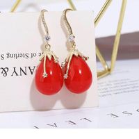 Fashion Long Drop Earrings Wholesale Sweet Earrings Micro-set Zircon Earrings main image 5