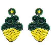 Nihaojewelry Hand-woven Rice Beads Flower Earrings Female Earrings sku image 2