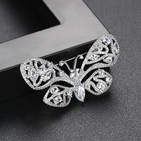 Fashionable Korean Creative New Copper Inlaid Zirconium Ladies Brooch Butterfly Clothing Accessories Pin sku image 1