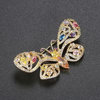 Fashionable Korean Creative New Copper Inlaid Zirconium Ladies Brooch Butterfly Clothing Accessories Pin sku image 2